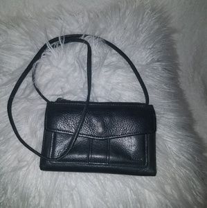 small black leather  Fossil  purse/organizer